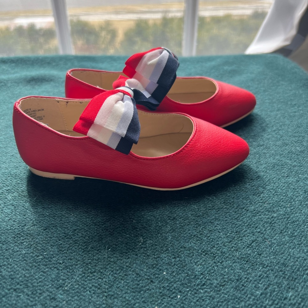 Janie and Jack Red Dress Shoes with Bow